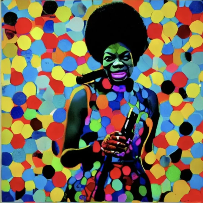 Nina Simone in the style of Damien Hirst     45